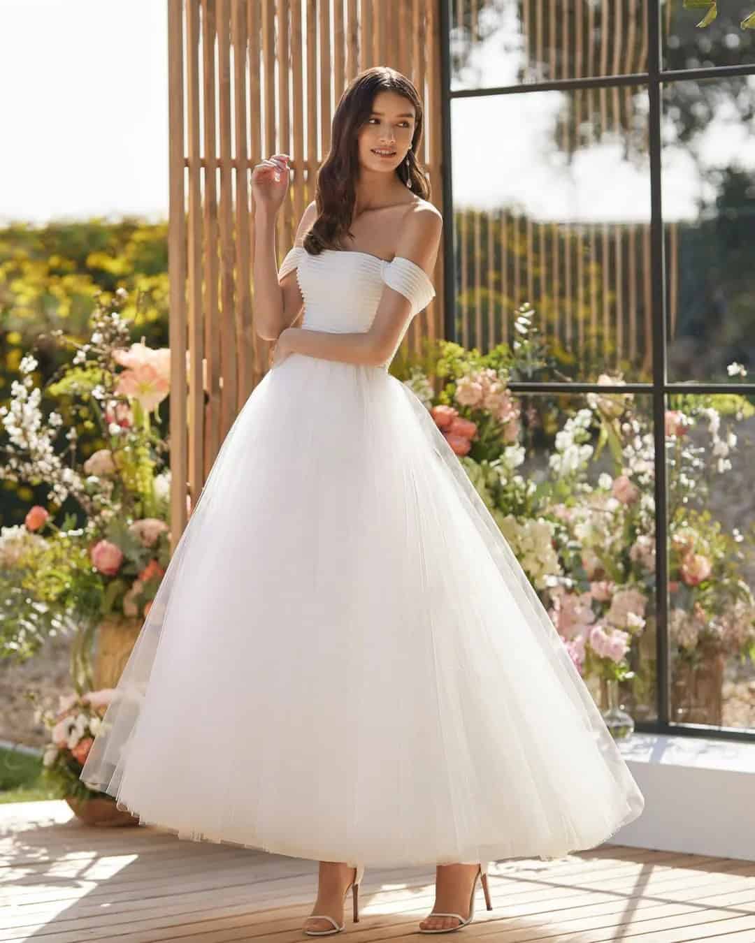 Tea Length Beach Wedding Dresses