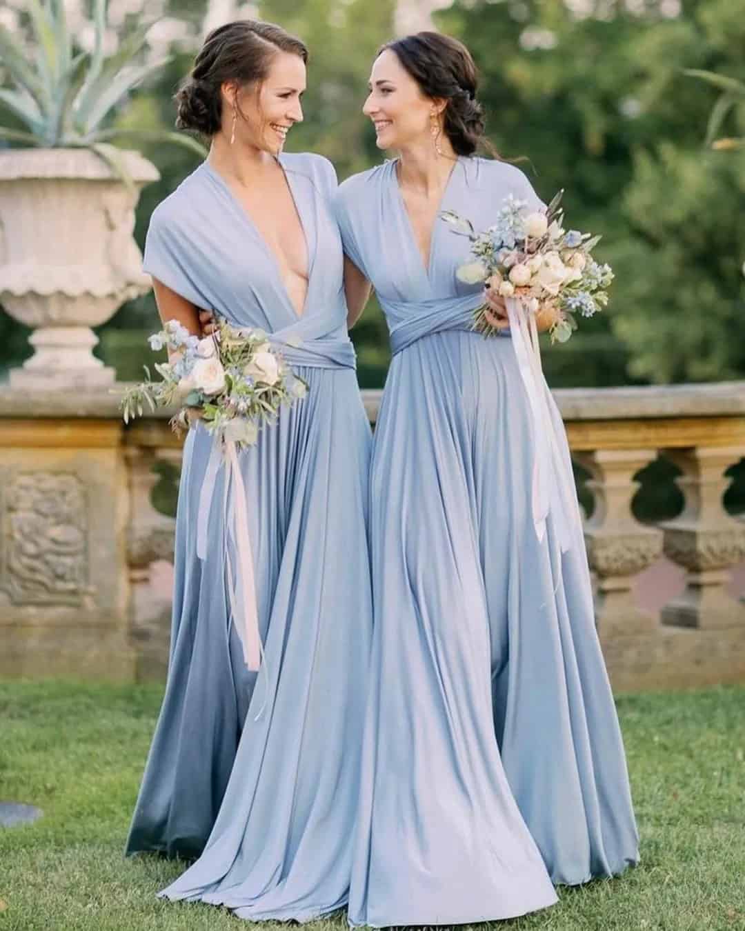 Light Blue Gowns For Bridesmaids