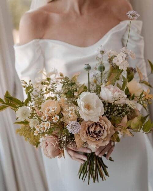 2 Muted Foliage Flower Bouquet