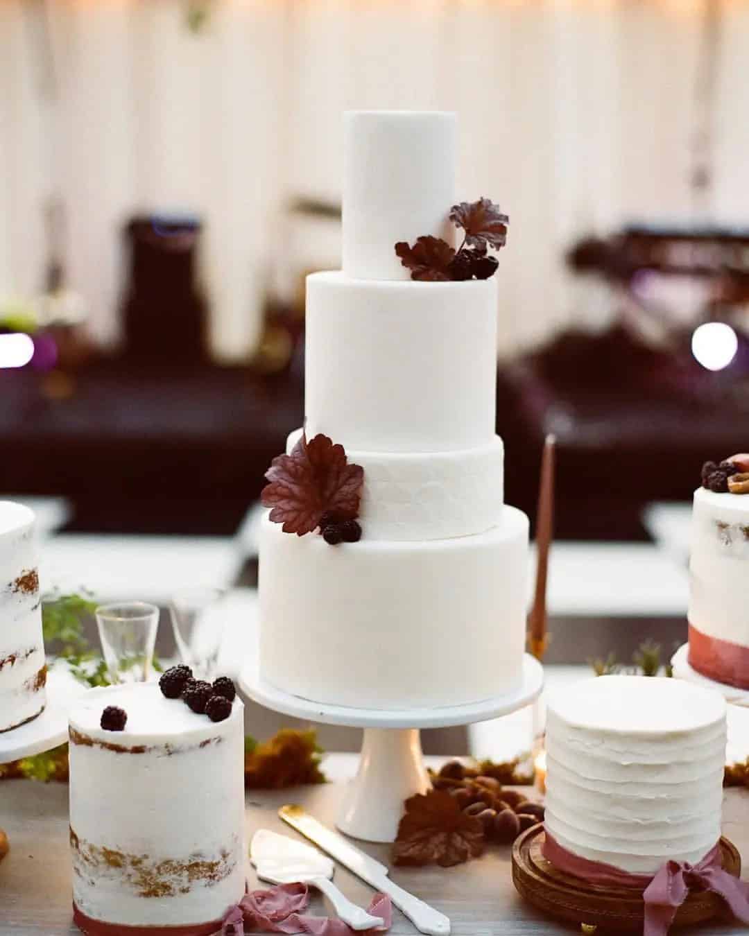 Simple Fall Wedding Cakes