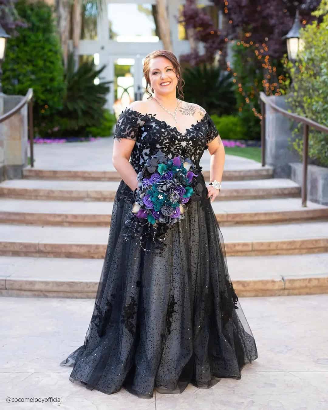 Plus Size Black & White Bridal Gowns