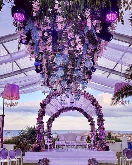 8 Purple Wedding Arch