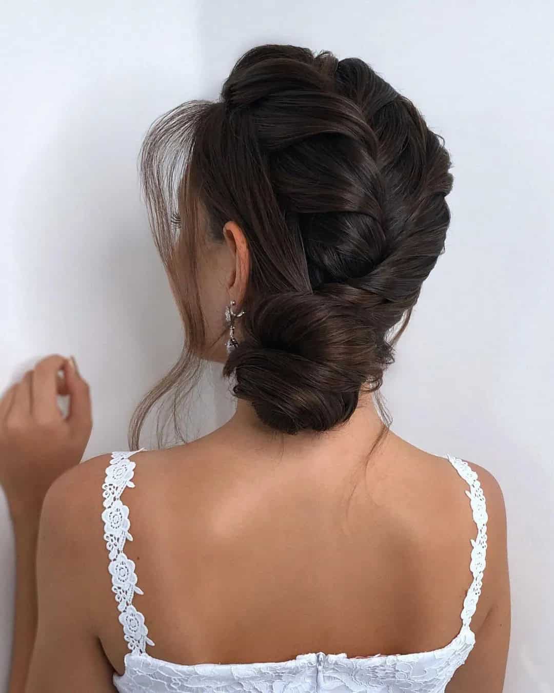 Wedding Hairstyles Side Bun With Braid