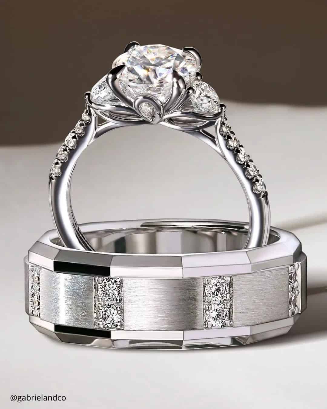 Wedding Rings In Classic White Gold