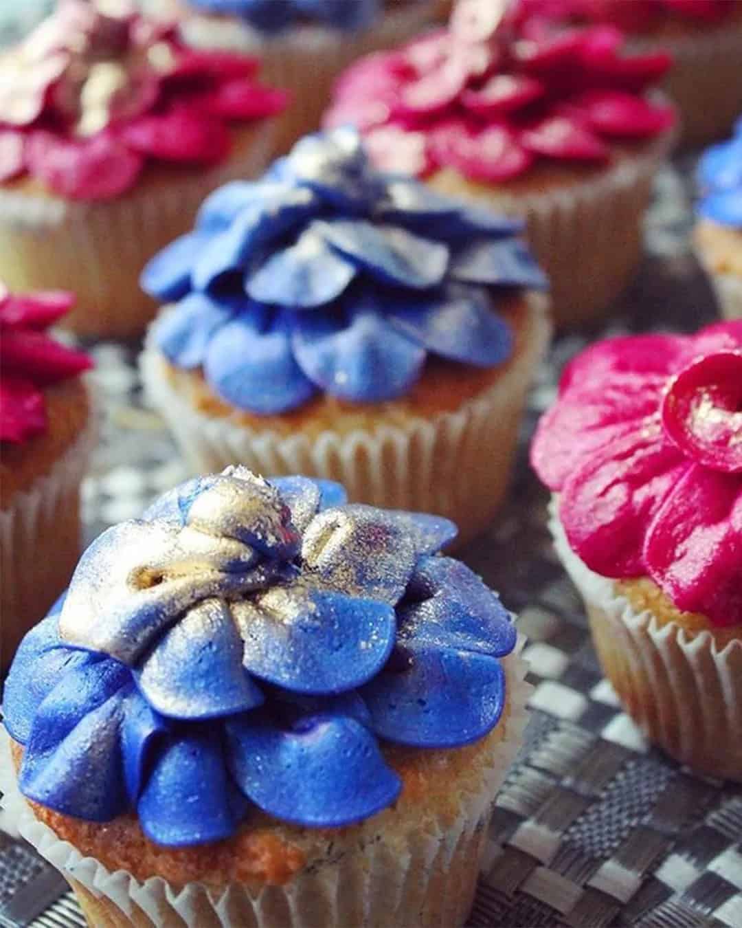 Royal Blue Wedding Cupcakes