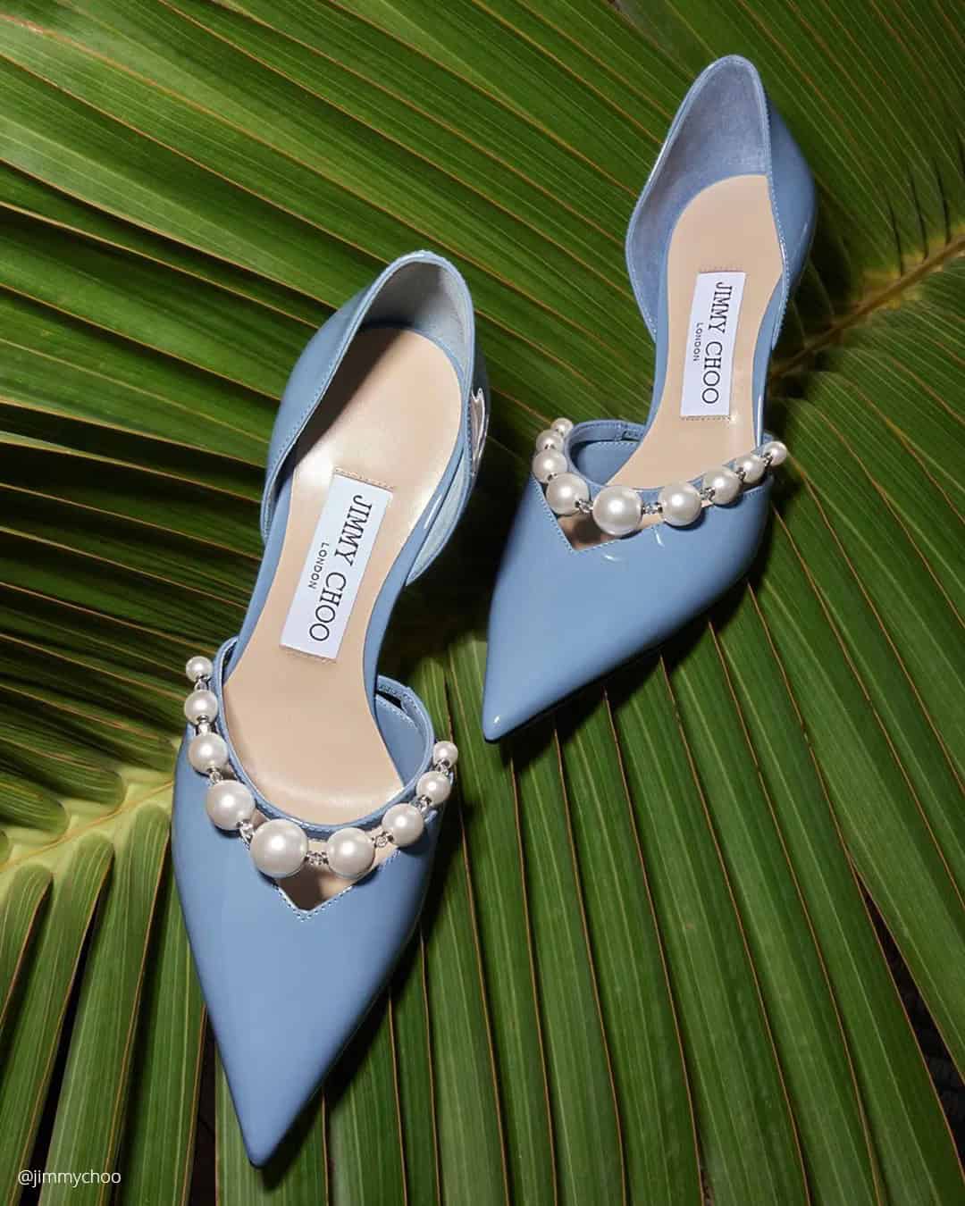 Blue Low Heel Shoes