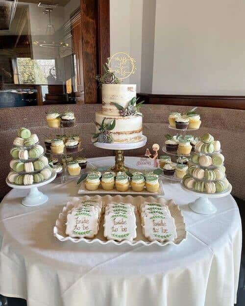 11 Green Succulent Themed Dessert Table