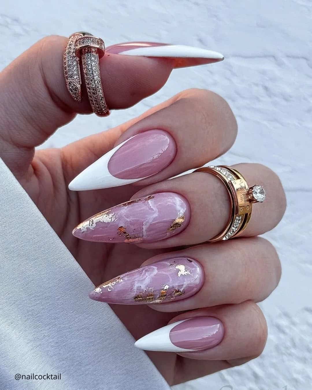 Elegant Champagne Nails