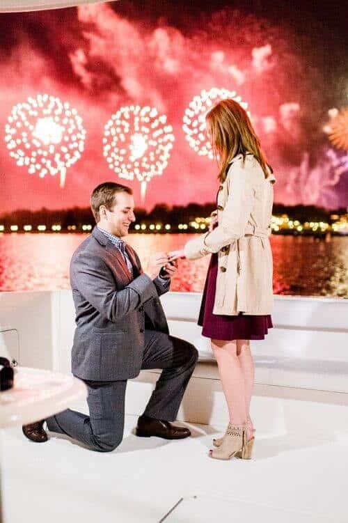 Flashy Proposal with Fireworks