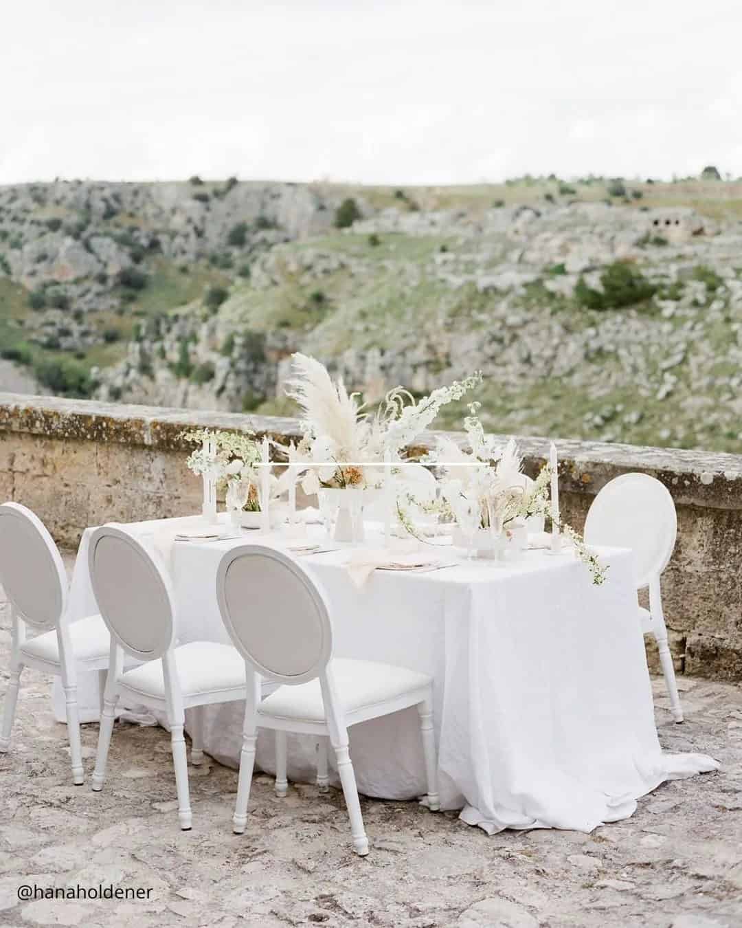 White Wedding Reception Décor