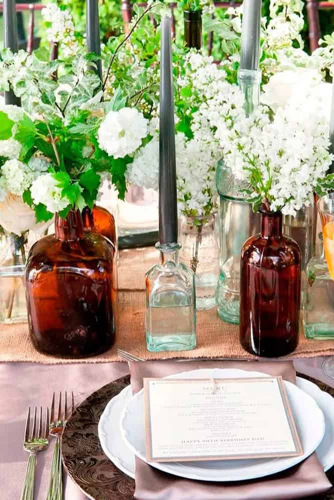 Bottles Wedding Centerpieces