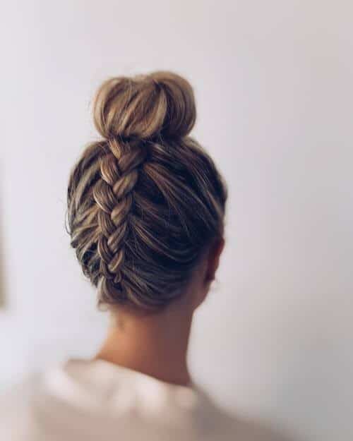 Braided top-bun