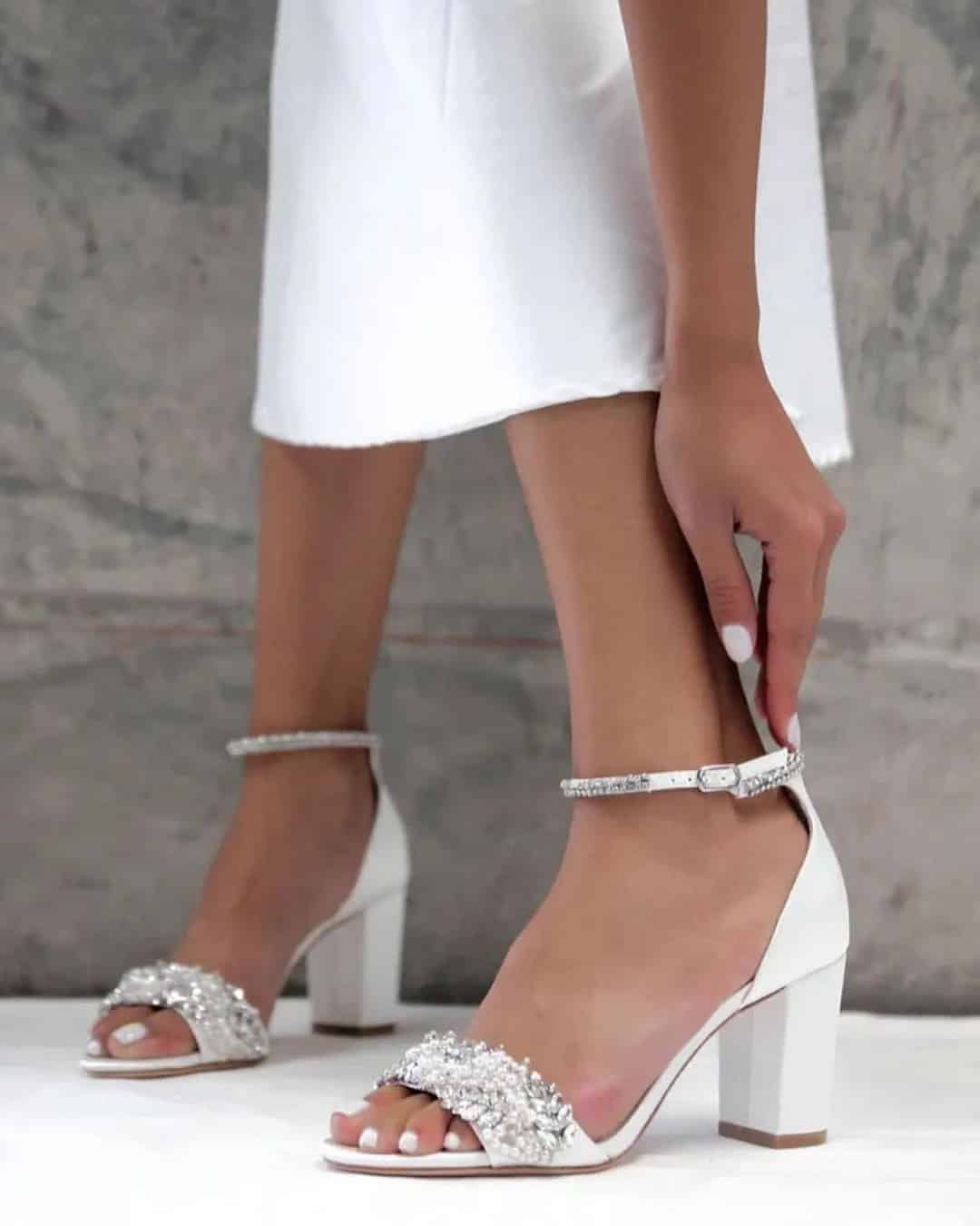 Wedding Sandals Low Heel