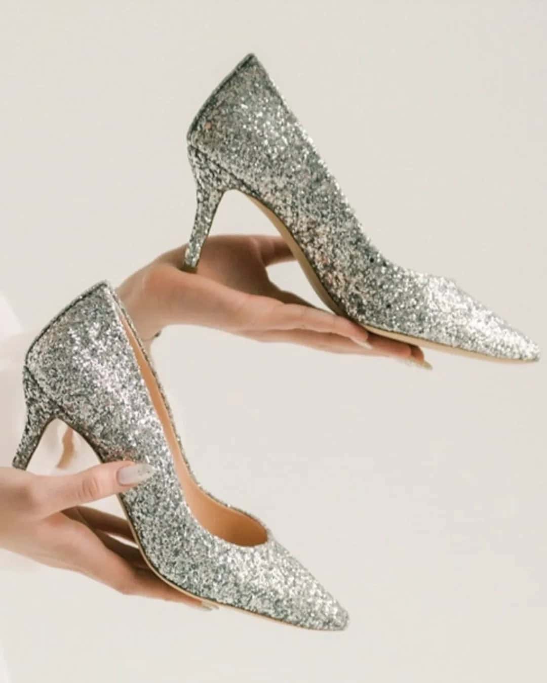 Silver Wedding Shoes Low Heel