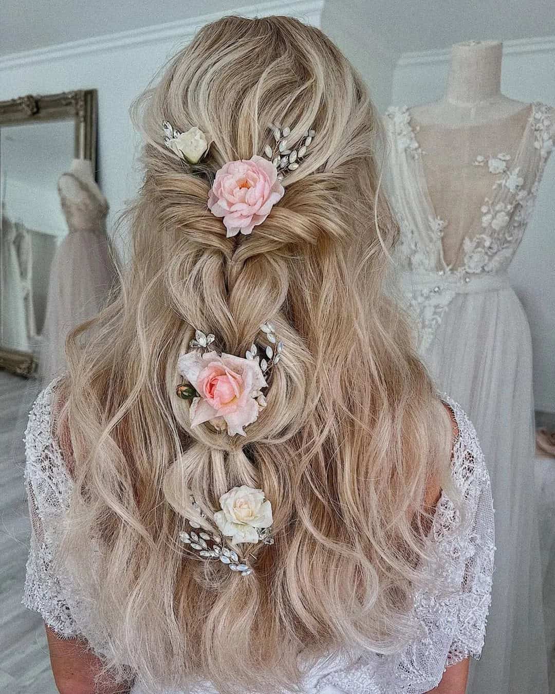 Wedding Hairstyles With Flowers For Long Hair