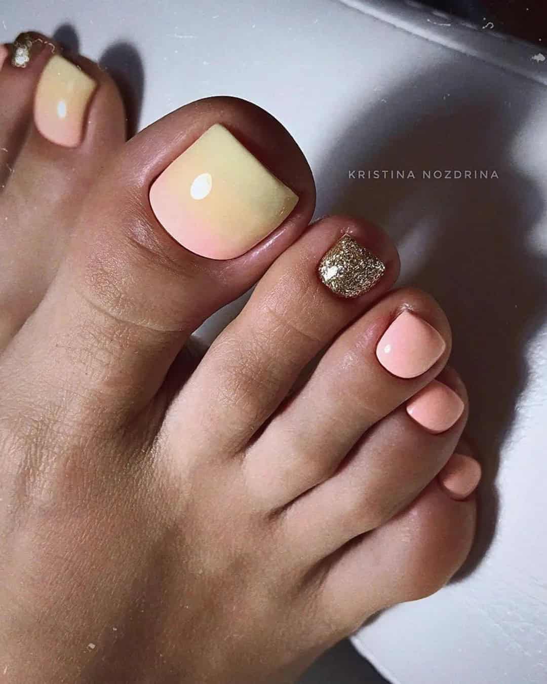 Wedding Toe Nails With Ombre