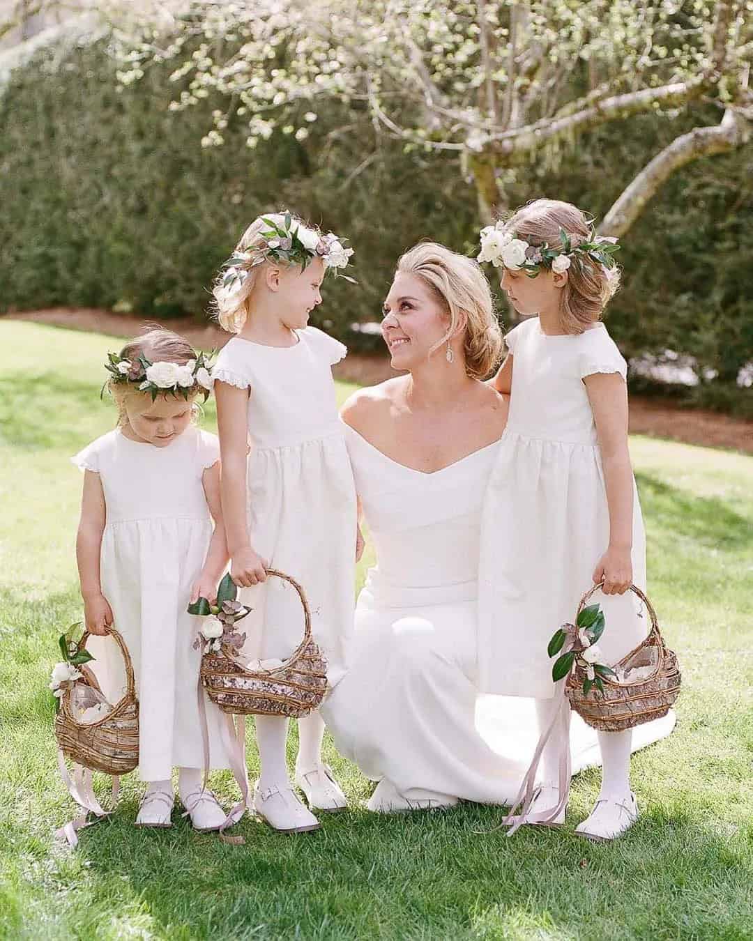 Flower Girl and Bride Sweet Moments