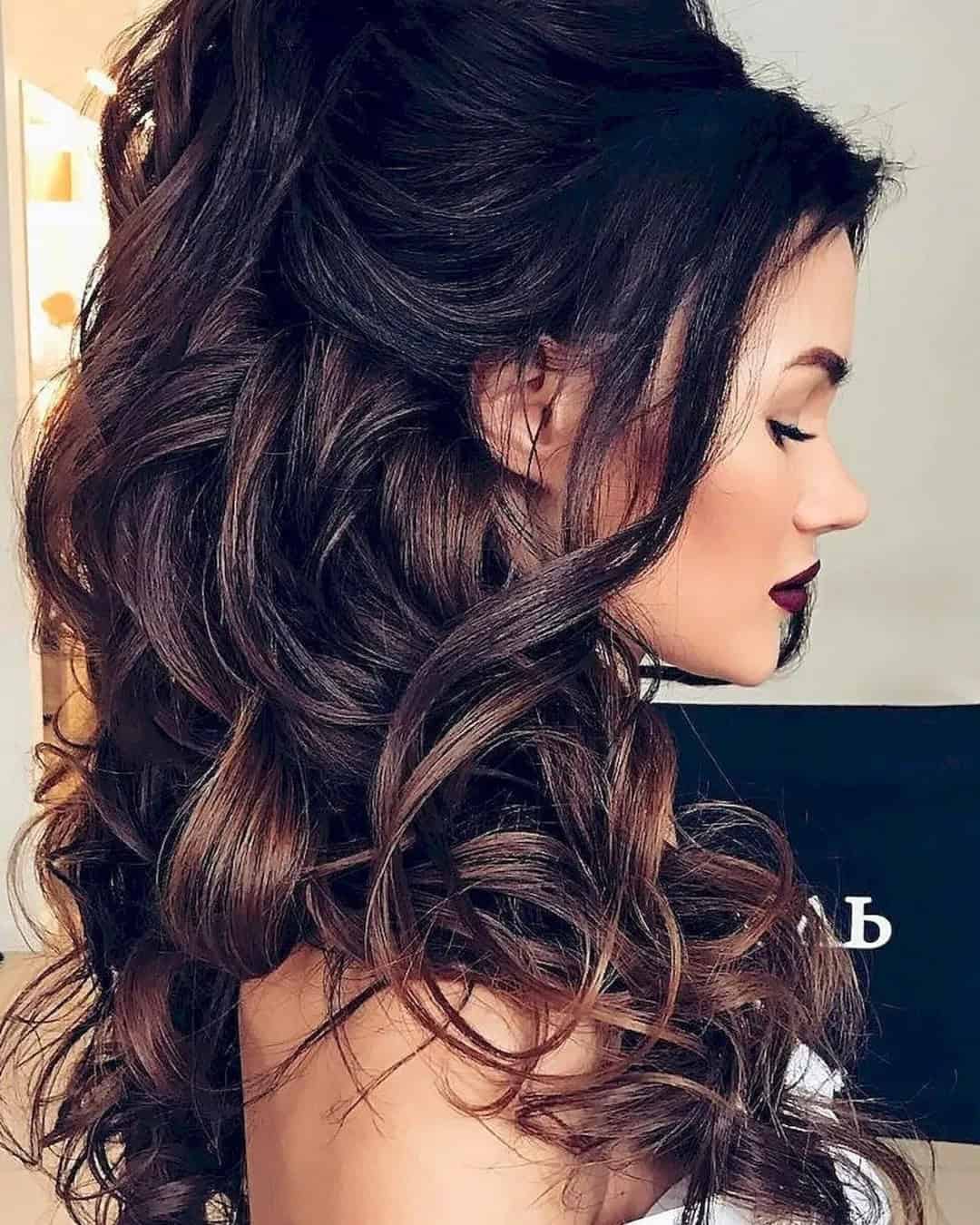 Half Up Wedding Hairstyles For Curly Hair