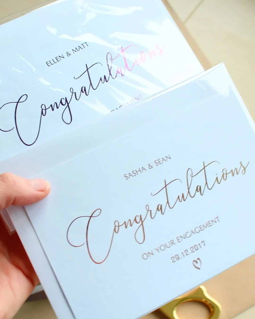 Engagement Card Etiquette