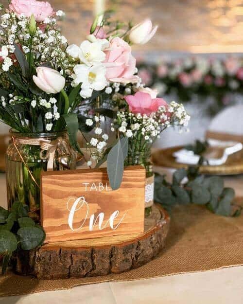 Wooden table number