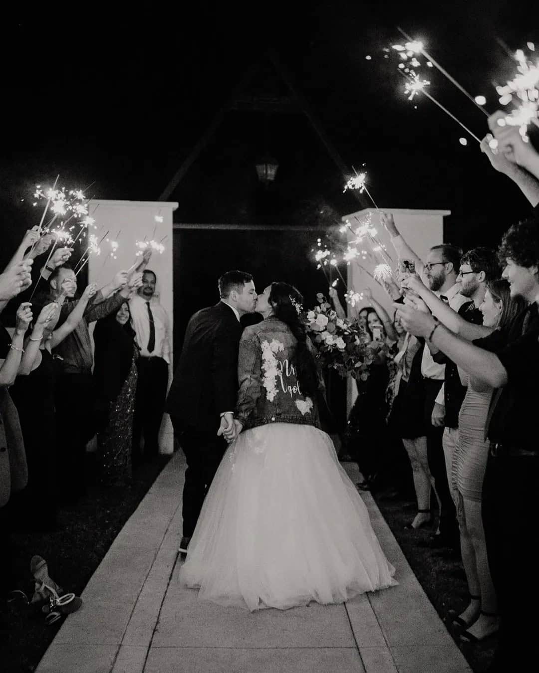 Magic Black And White Sparkler Photo Ideas