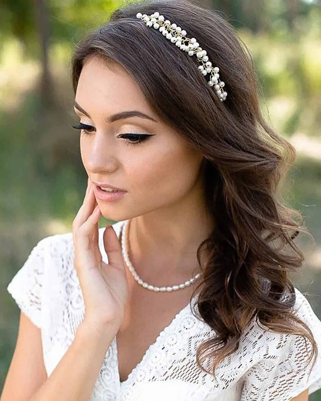 Down Wedding Hairstyles With Headband