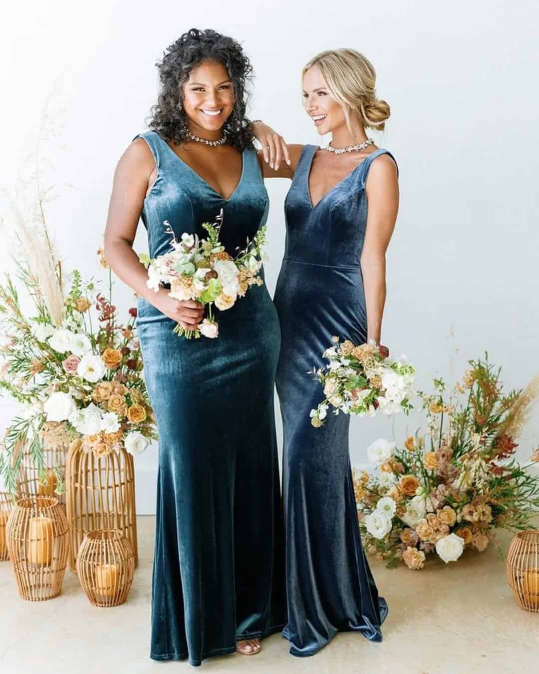 Velvet Dresses for Bridesmaids