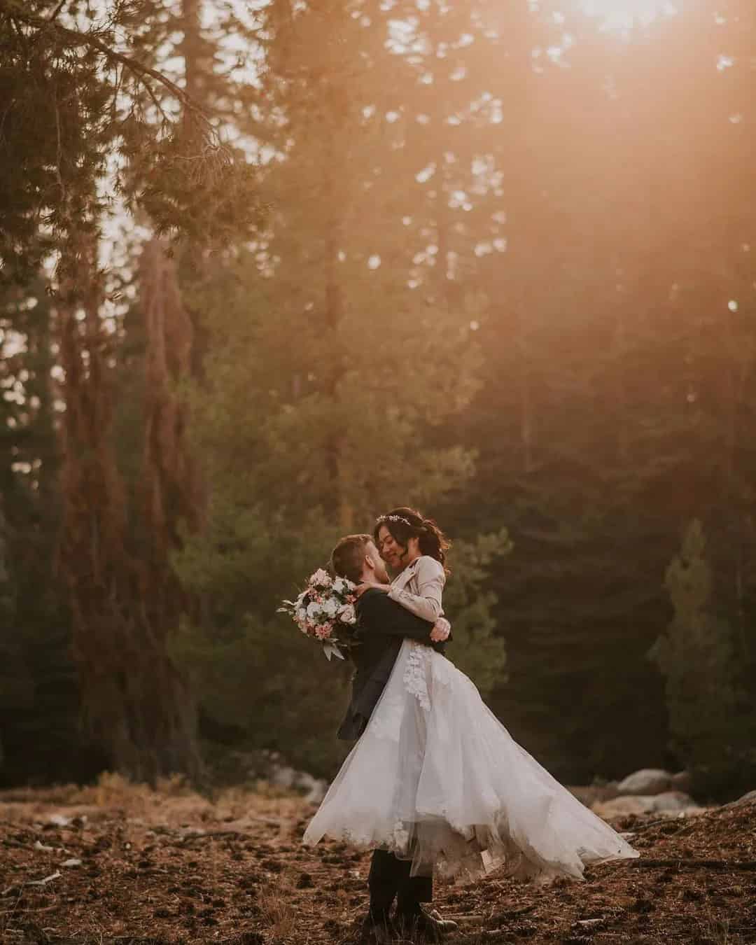 Wedding Day Photos In the Wood