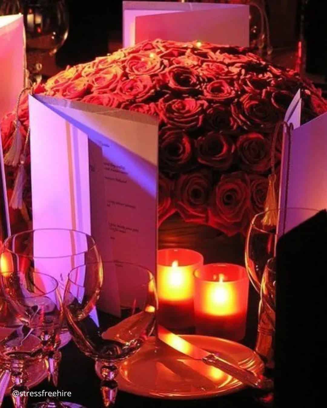 Valentine’s Day Wedding Centerpieces