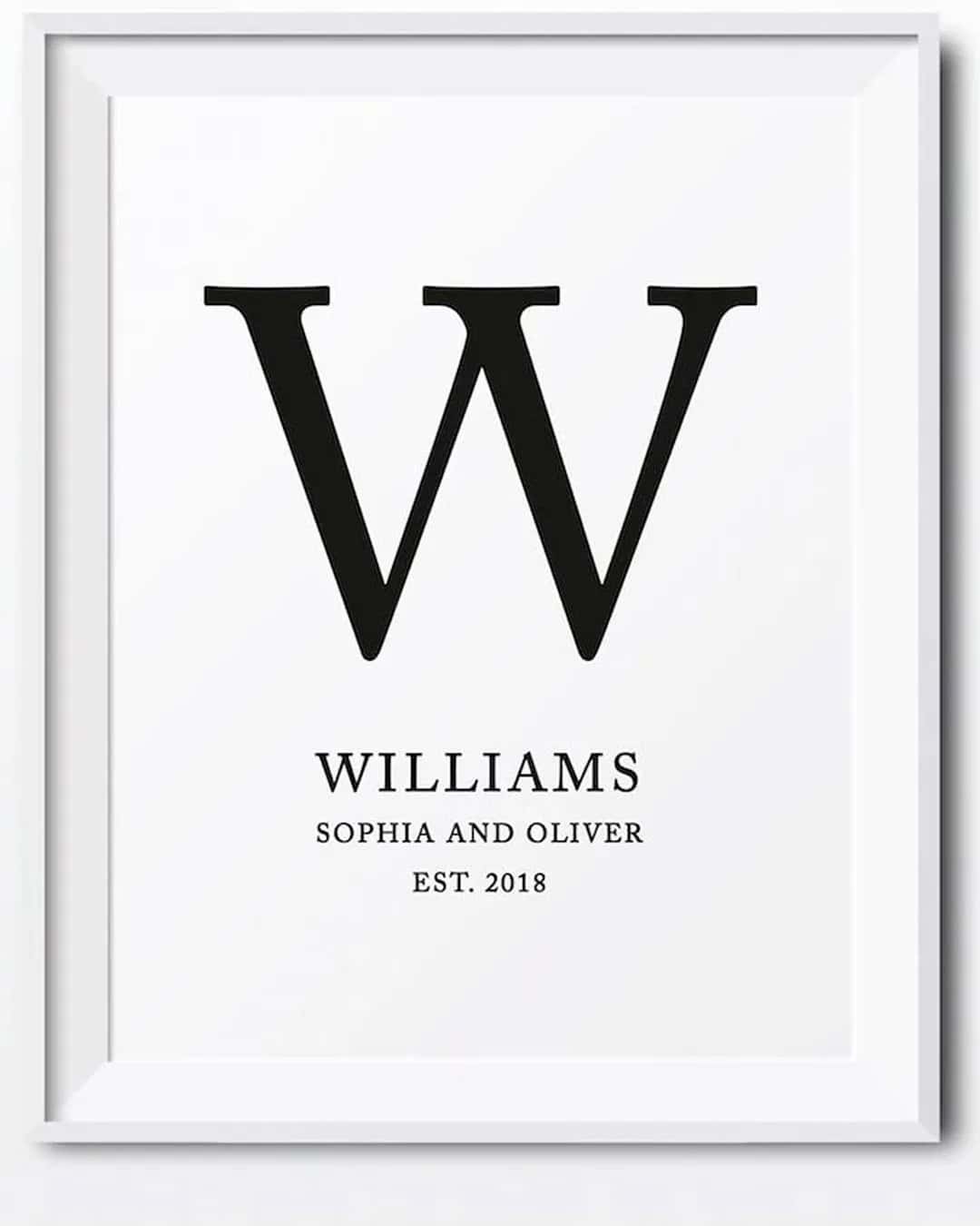 Black And White Personalized Wall Sign