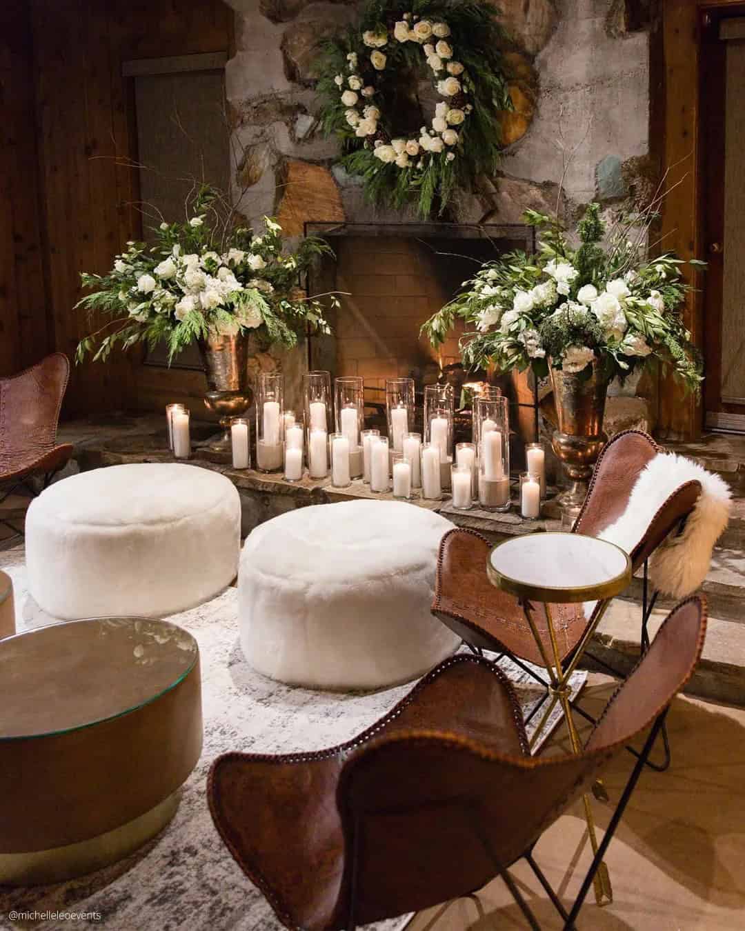 Winter Decoratios For Reception Hall