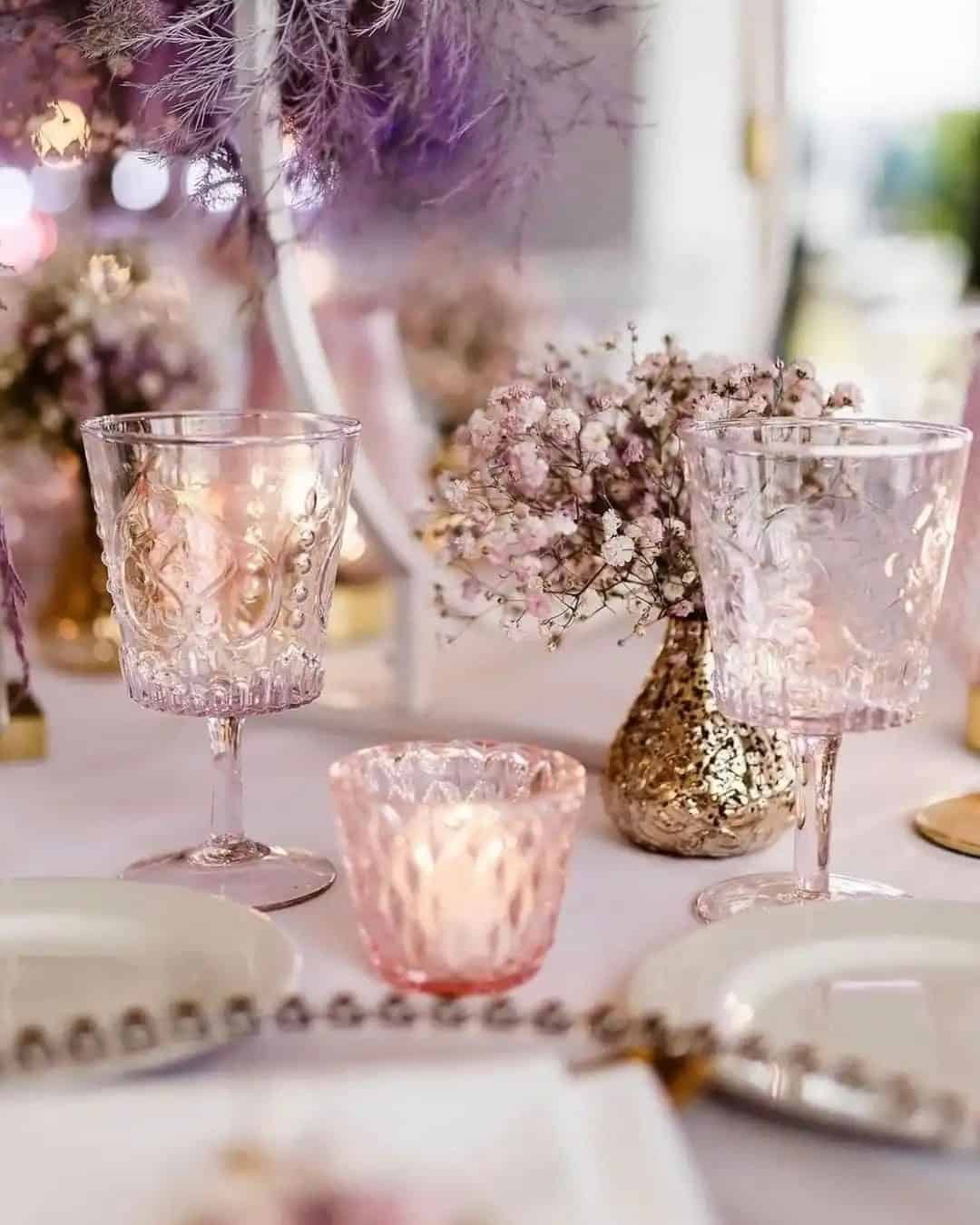 Modern Rose Gold Wedding Decor