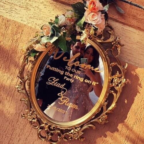 17 Vintage Mirror Welcome Board