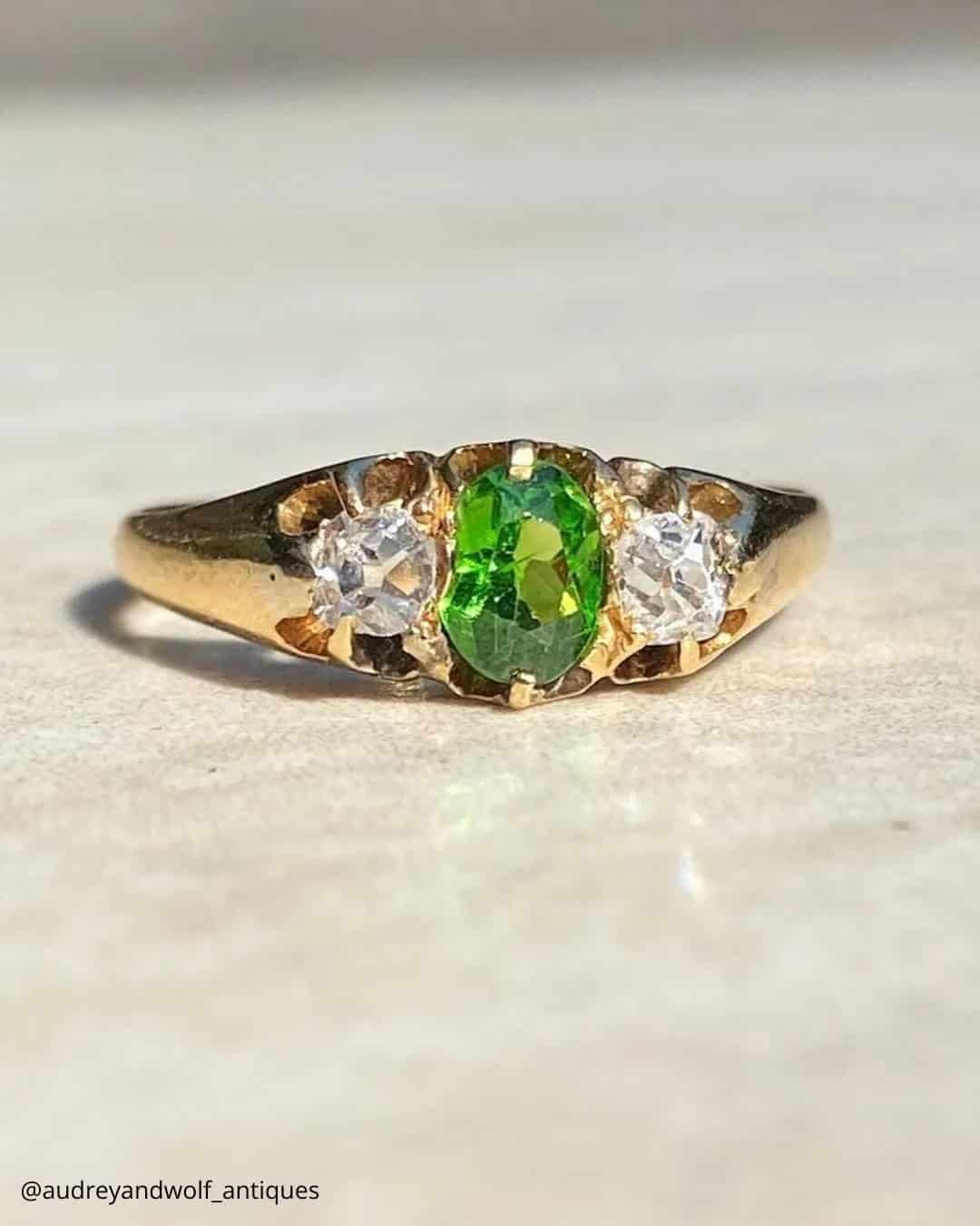 Vintage Emerald Engagement Rings