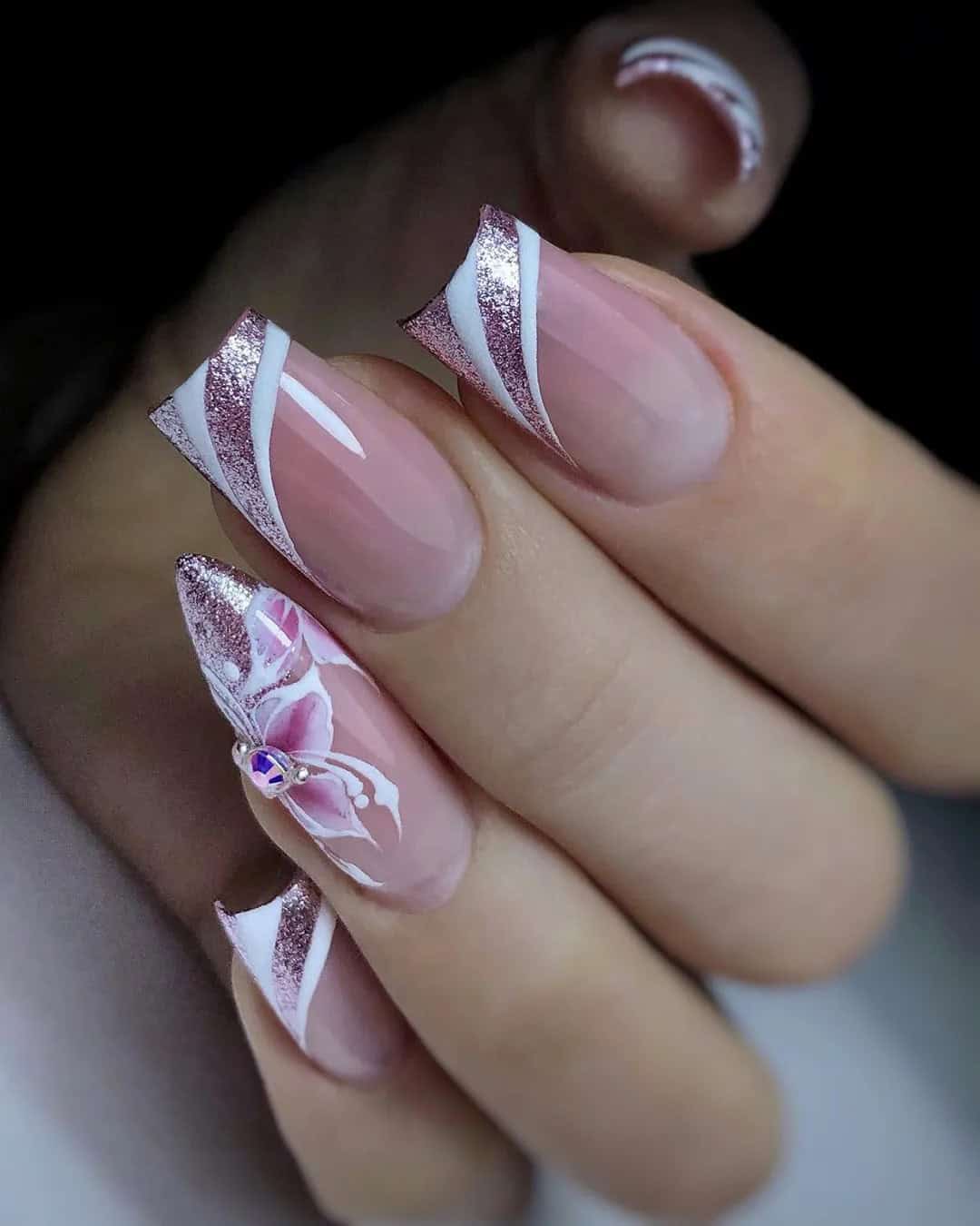 Pink and White Glittered Ideas