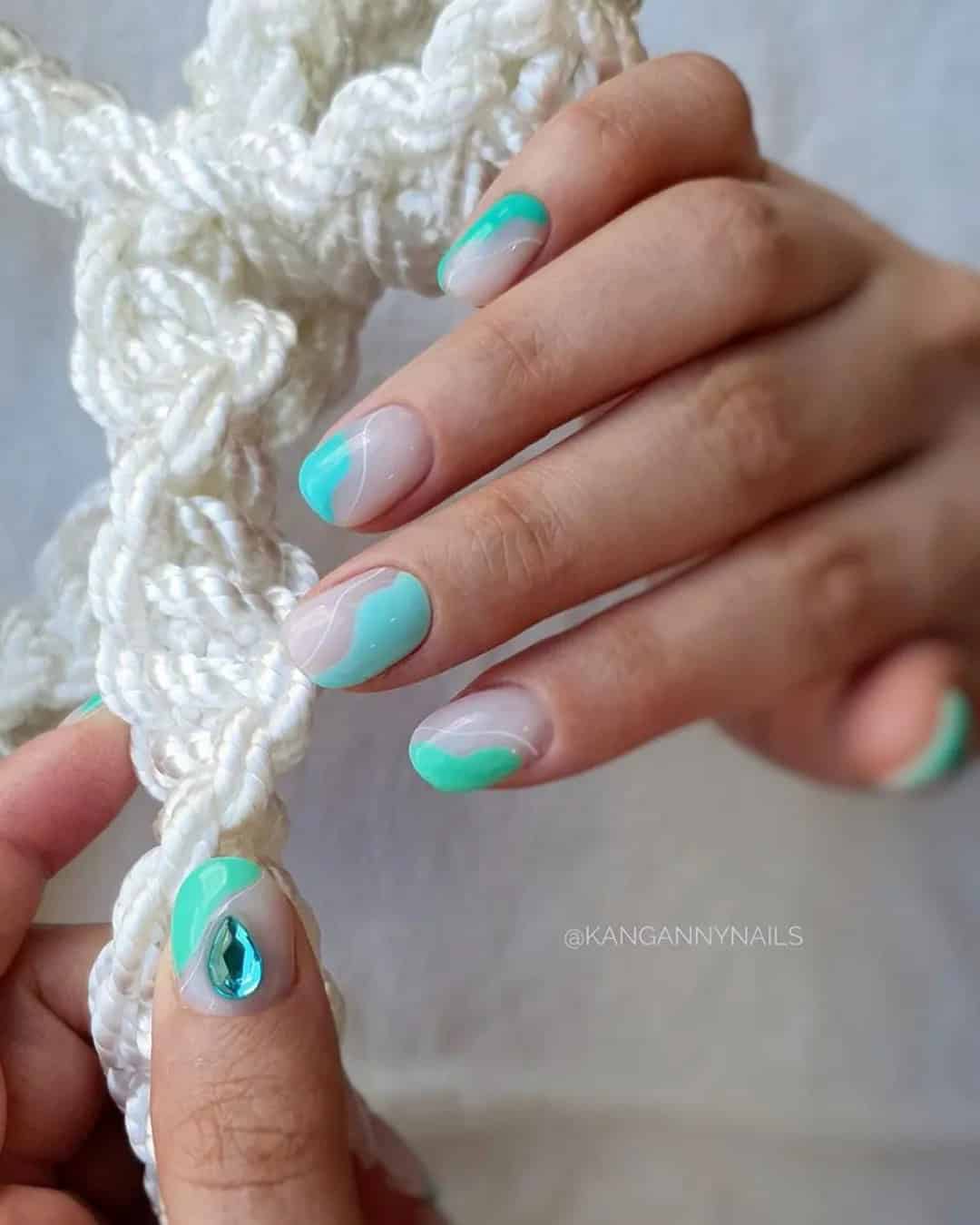 Tiffany Blue Nails