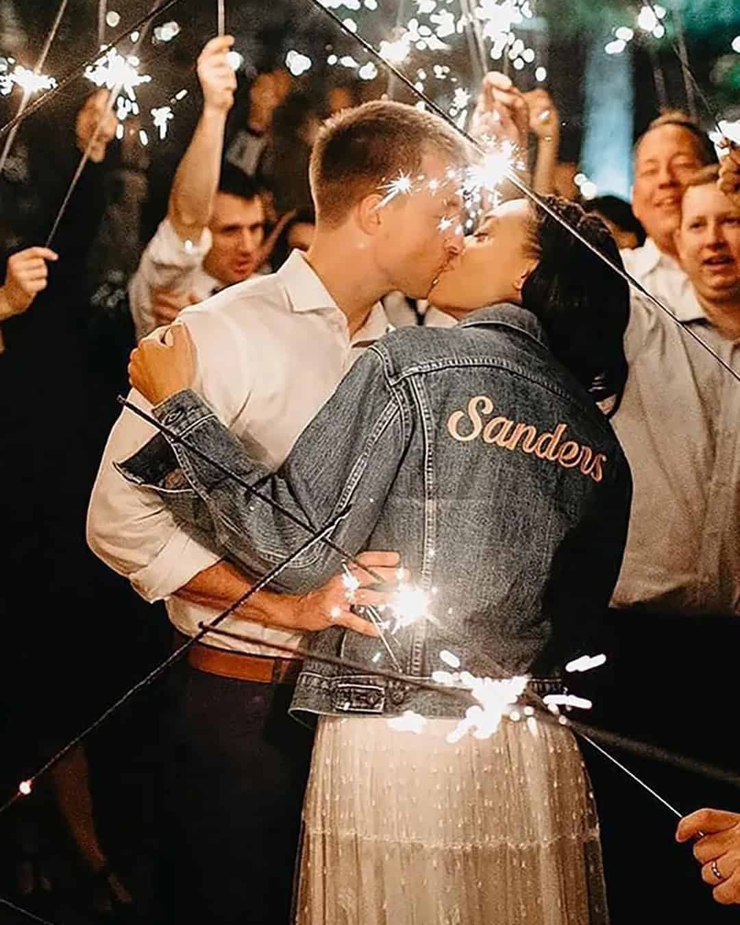 Kissing Couples Photos With Sparklers