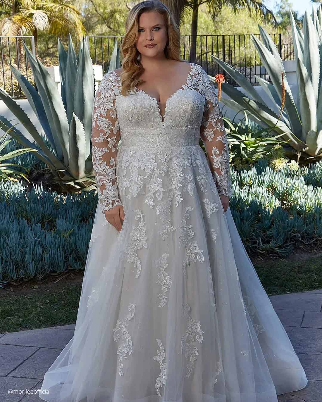 Long Sleeve Wedding Dresses Plus Size