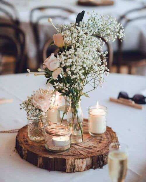 Floral and rustic decor