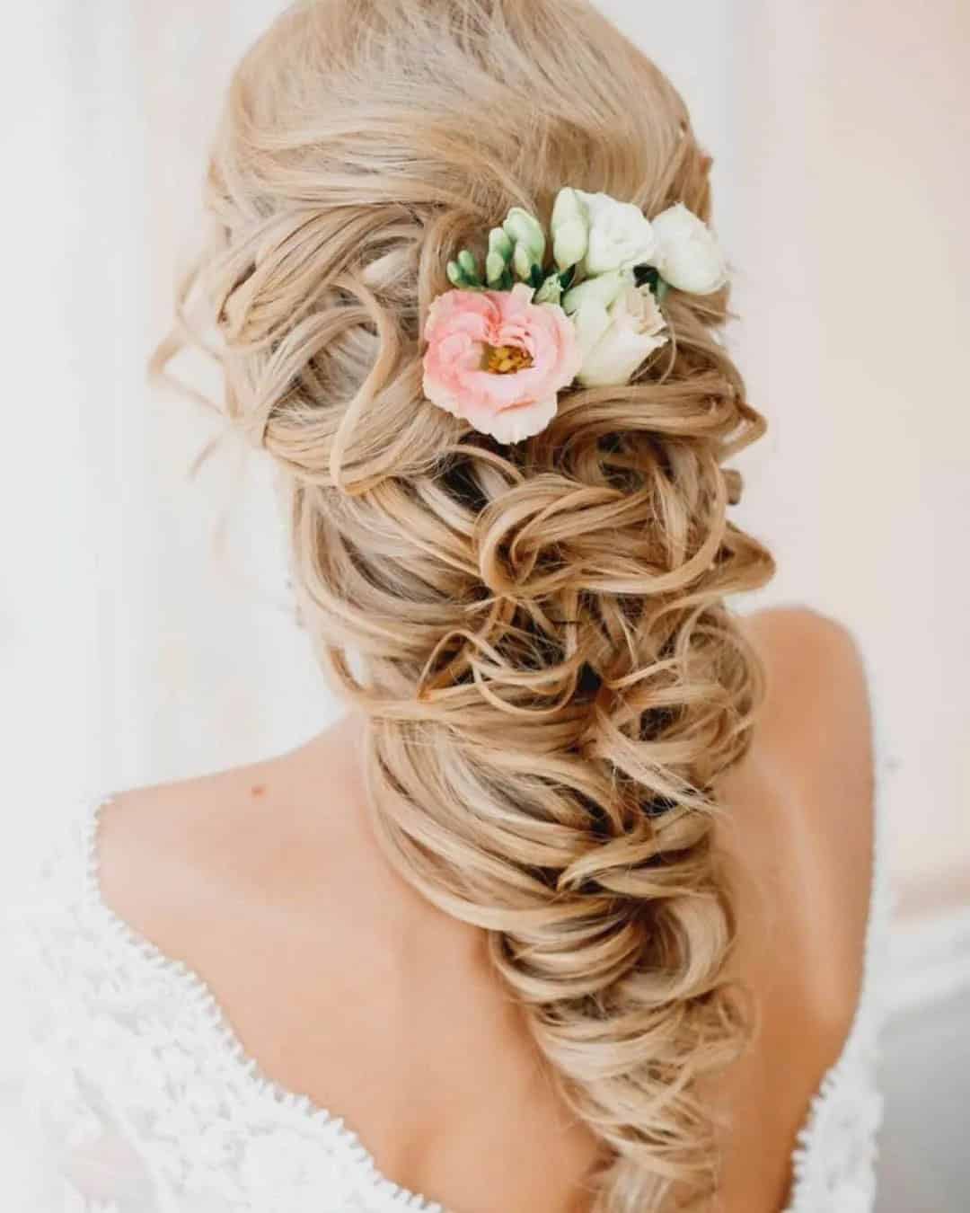 Cascading Braided Wedding Hair