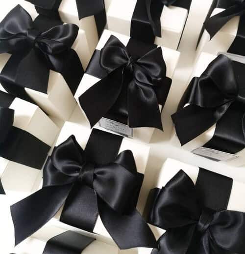 Black and White Wedding Favors