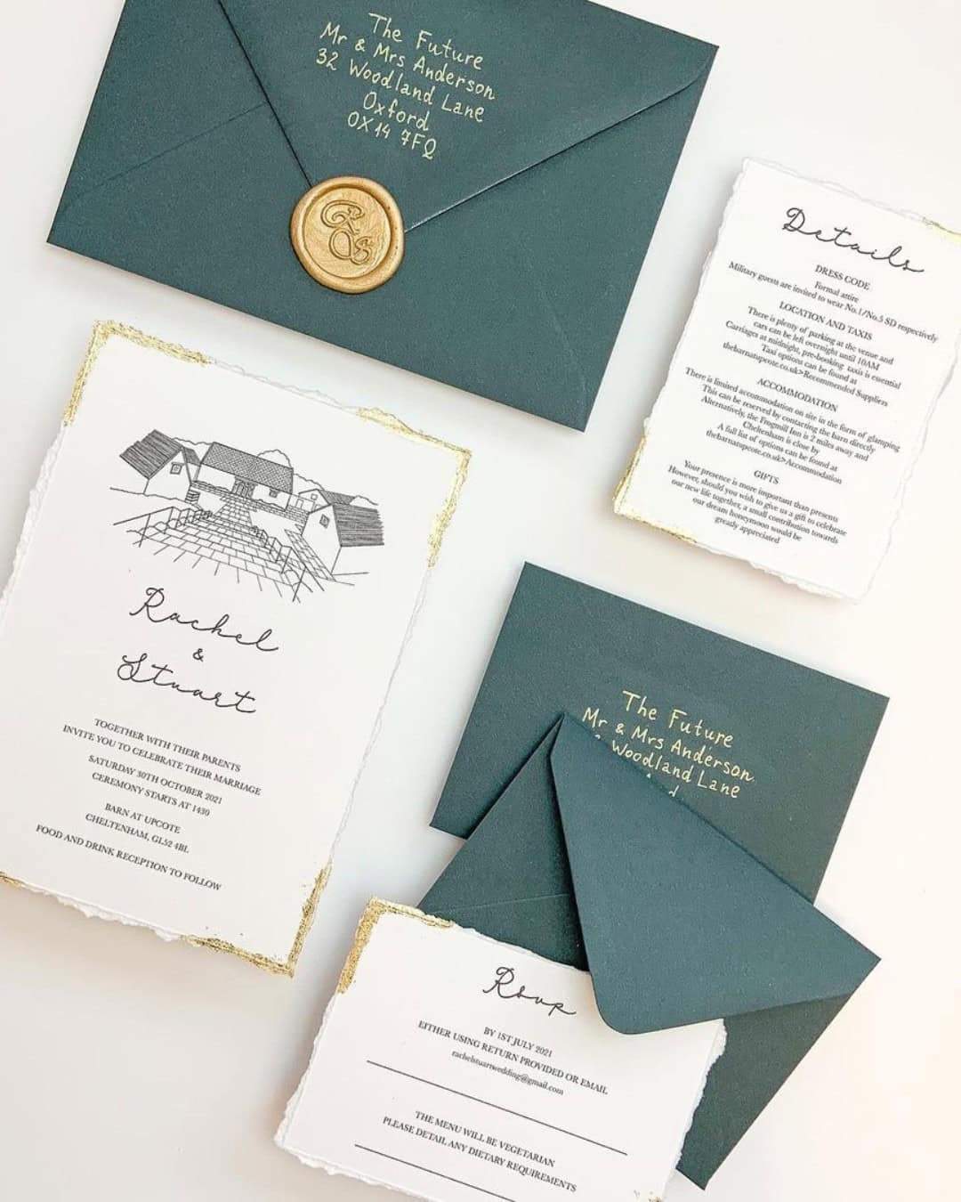 Modern Vintage Wedding Invitation Ideas