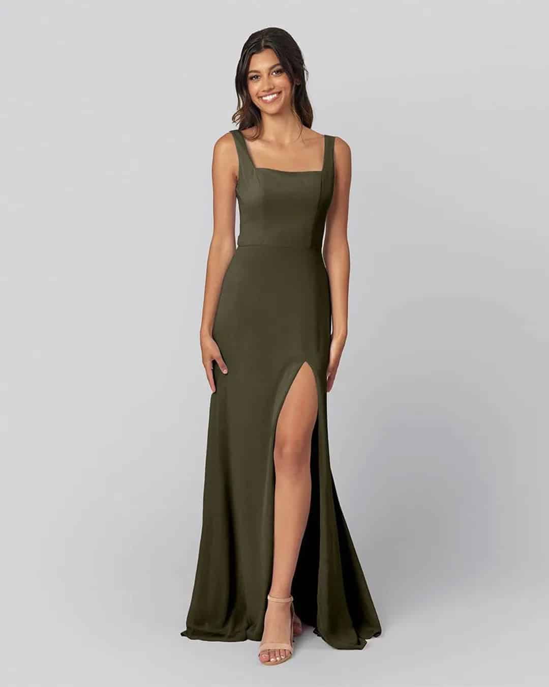 Olive Green Bridesmaid Dresses