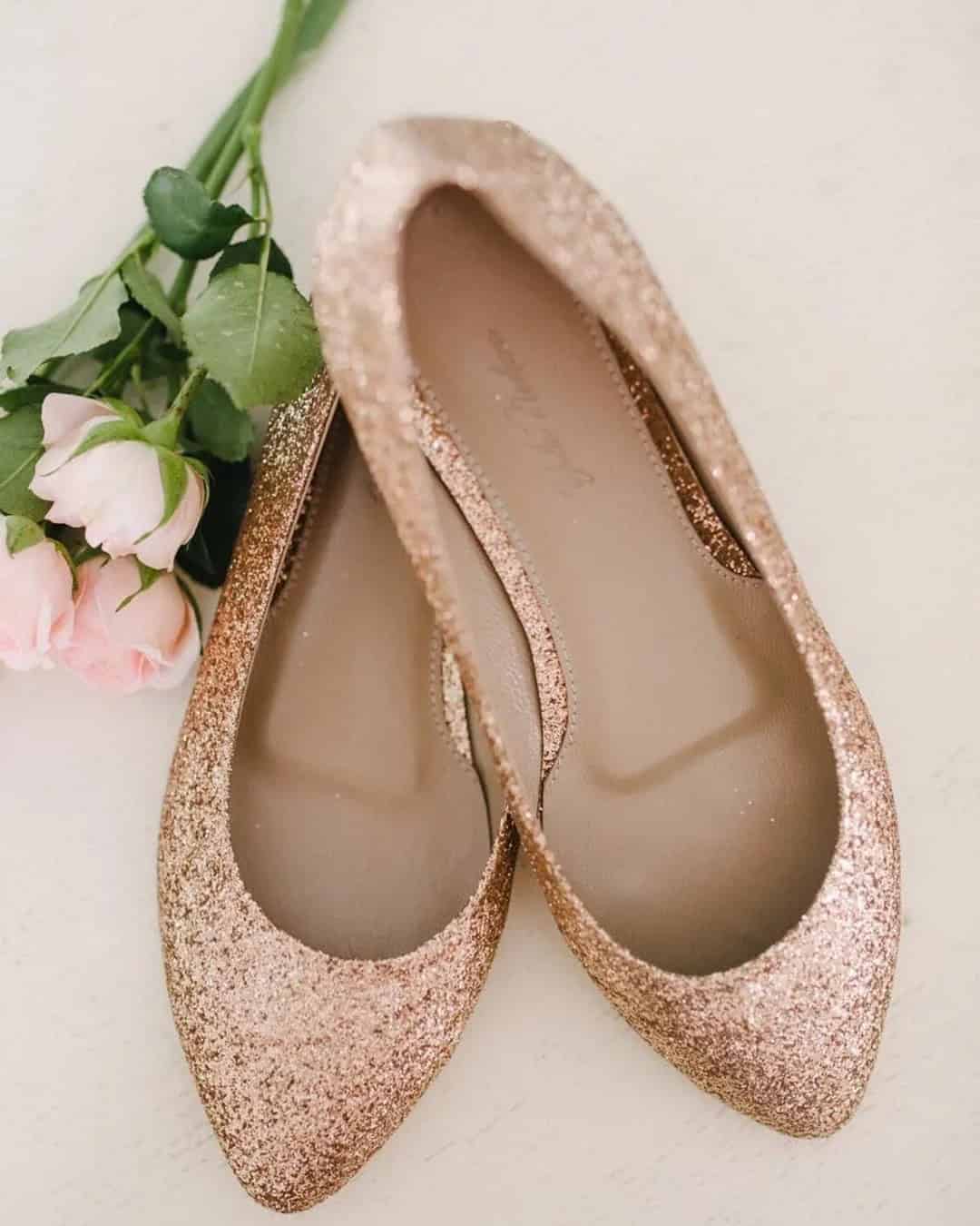 Flat Rose Gold Shoe Ideas