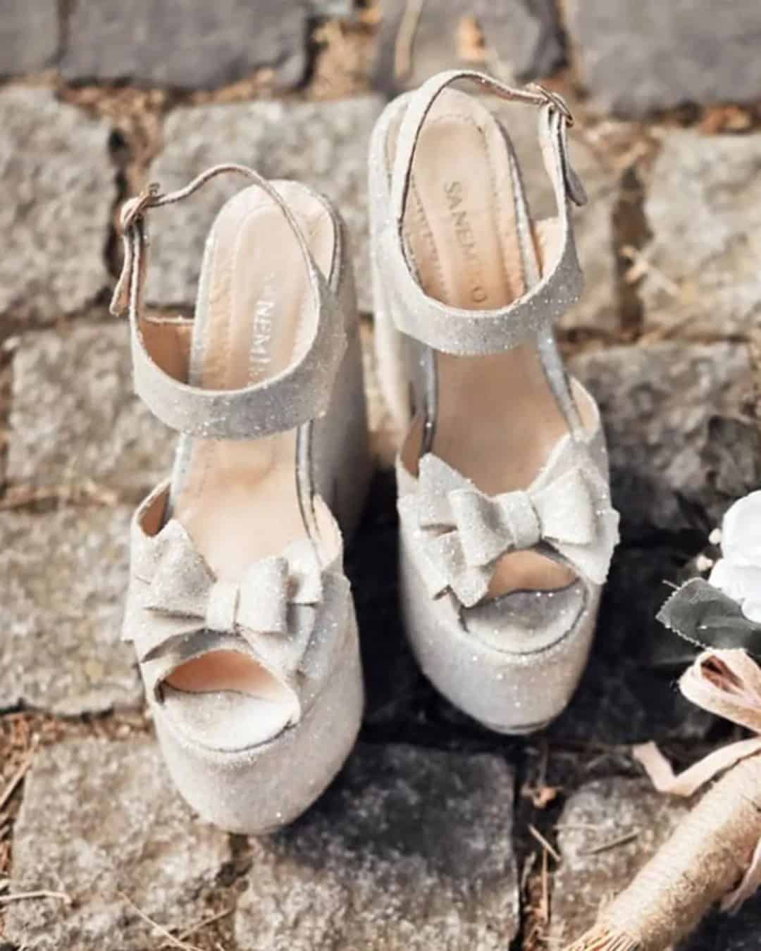 Wedge Sparkle Bridal Shoes