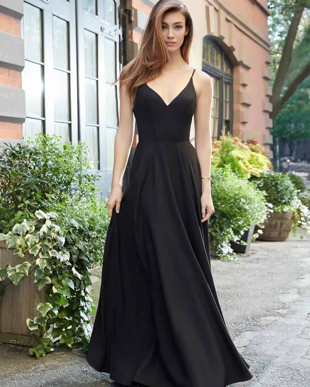 Chiffon Black Bridesmaid Dresses