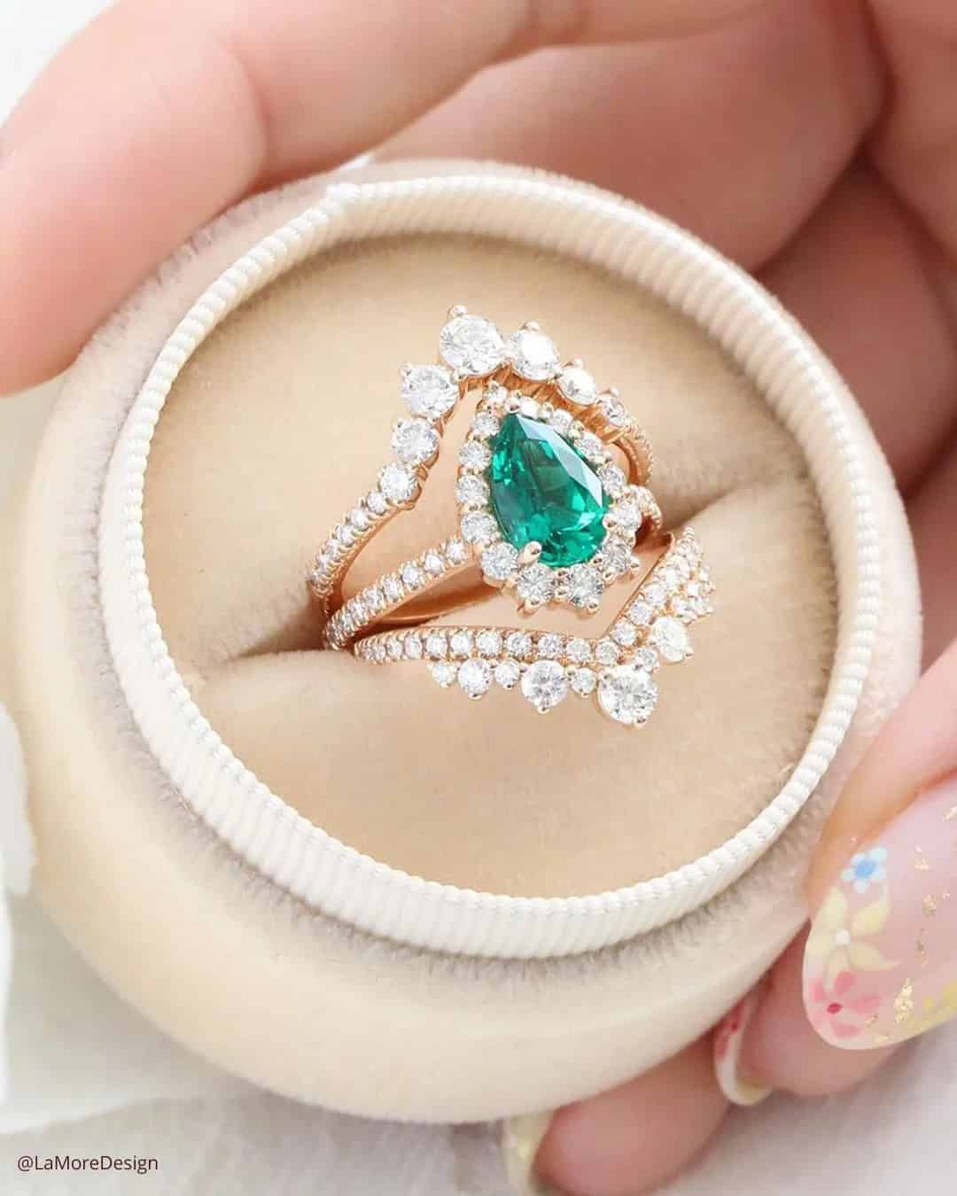 Vintage Emerald Engagement Rings