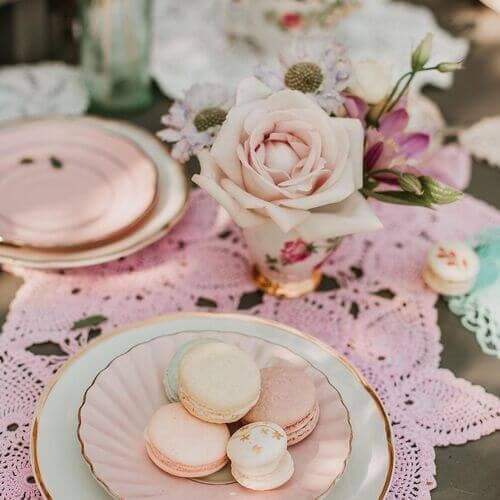 15 Pastel Pink Crocheted Placemats