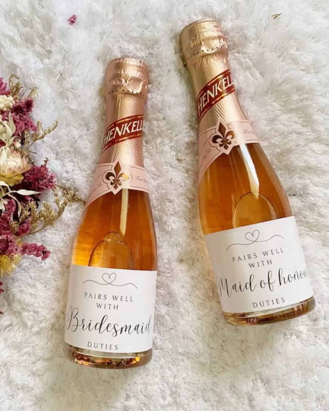 Personalized Mini Champagne Bottles Ideas