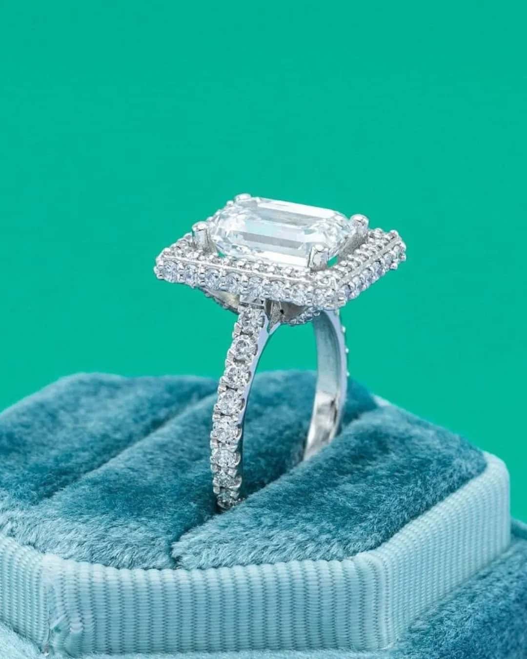 Pave Band Engagement Rings